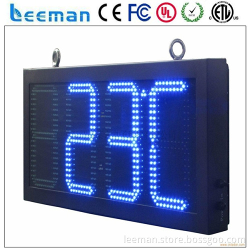 high waterproof led time and temperature sign 4 digits led timer led time and temperature